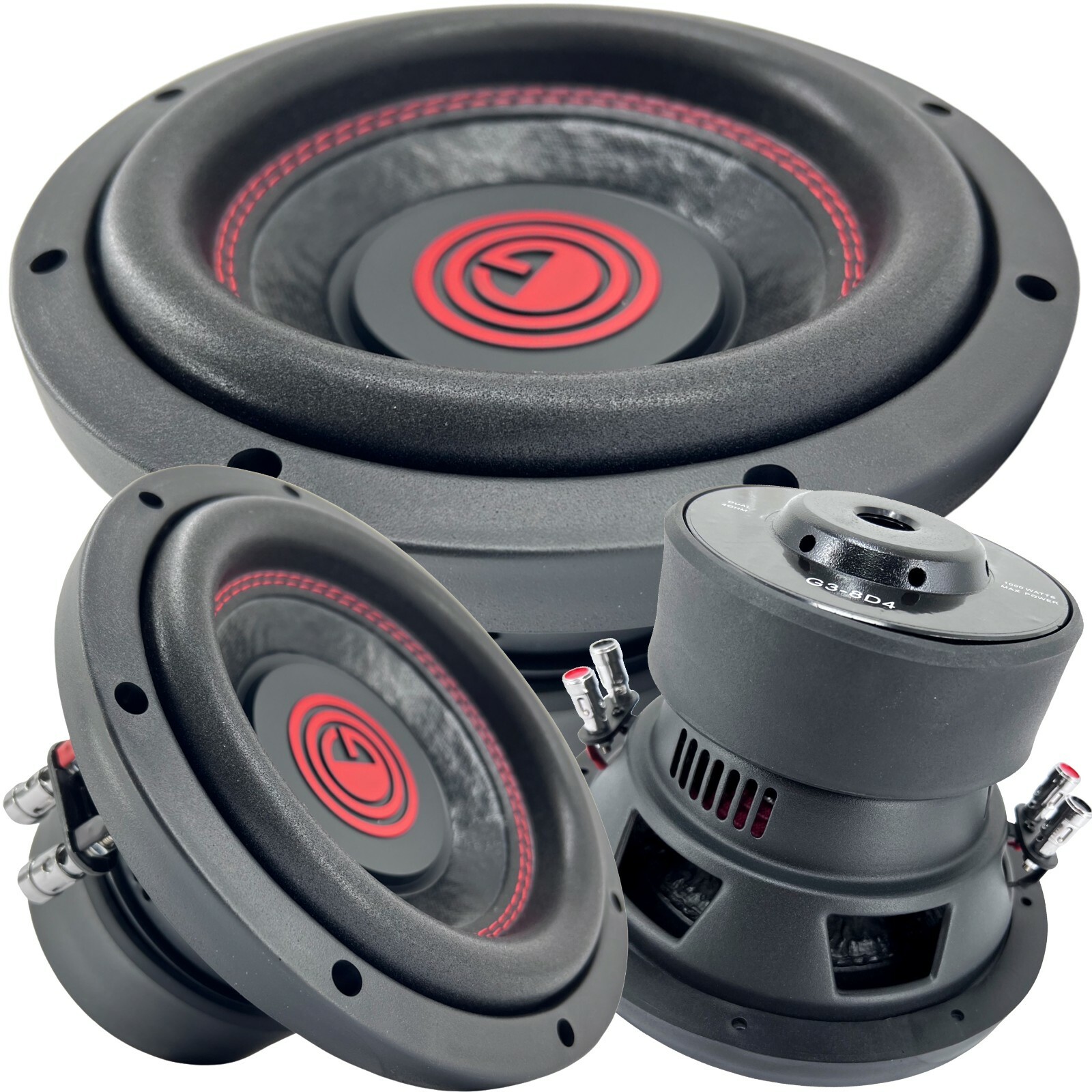 Car Audio Subwoofer w/ 4 Ohm DVC Power 