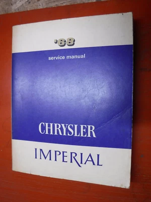 Chrysler Imperial Newport 1968 personalizado New Yorker 300 manual de servicio de fábrica Foto 1 de 4