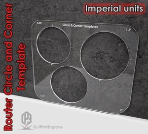 Router Kreis 4-5 Zoll und Ecke 1,25-2 Zoll Schablone - imperiale Einheiten - Bild 1 von 5