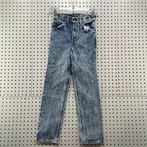 VTG 80s Levis Orange Tab Denim Jeans Youth Boys Size 14 Slim Stone Wash 23x25.5 - Picture 1 of 23