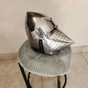Medieval pig face chain mail Helmet - Crusader armor helmet - knight helmet - Picture 1 of 9
