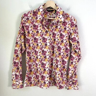 Camisa Top Blusa Eddie Bauer Mujer Pequeña Elastizada Resistente a las Arrugas Abotonada Foto 1 de 4