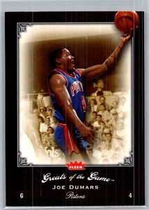 2005-06 Fleer Greats of the Game Joe Dumars #24 HOF - Picture 1 of 2