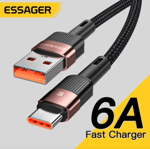 Essager 6A USB Type C Cable For SAMSUNG IPHONE Fast Charging Wire USB-C - Picture 1 of 4