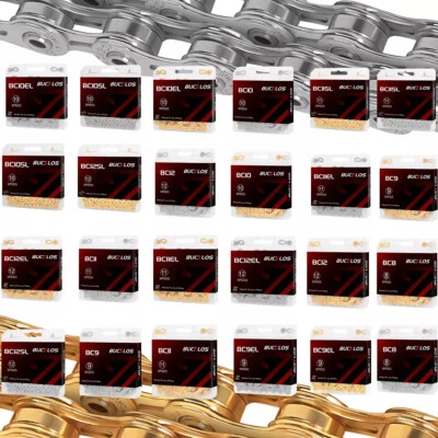 Fahrrad Kette 6/7/8/9/10/11/12 Gang L/EL/SL für KMC/SRAM/Shimano 116/126 Link DE - Bild 1 von 4