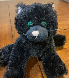 Ganz Webkinz Halloween Black Cat Green Eyes Plush Stuffed Animal NO CODE - Picture 1 of 7