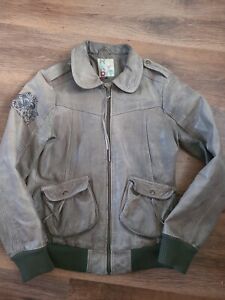 Vintage Roxy Quicksilver Goat Leather Jacket Size L