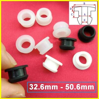 Silicone Rubber Grommet Open Wire Grommets Gromet Blind Plug Bung Bungs 32-50mm • 2.84€