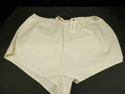 作者 Anthropologie 亚麻 Tap 短裤 Cheeky 象牙色 高腰 XL 码 — 第 1/4 张图片