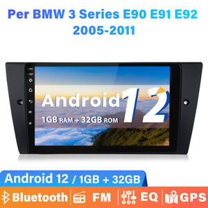 9" Autoradio 1+32GB Android 12 GPS Navigatore DAB+ BT Per BMW E90 E91 2005-2011