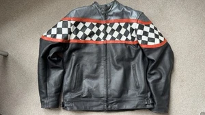 Leather heavy Motorcycle Jacket Cafe Racer - Picture 1 of 13