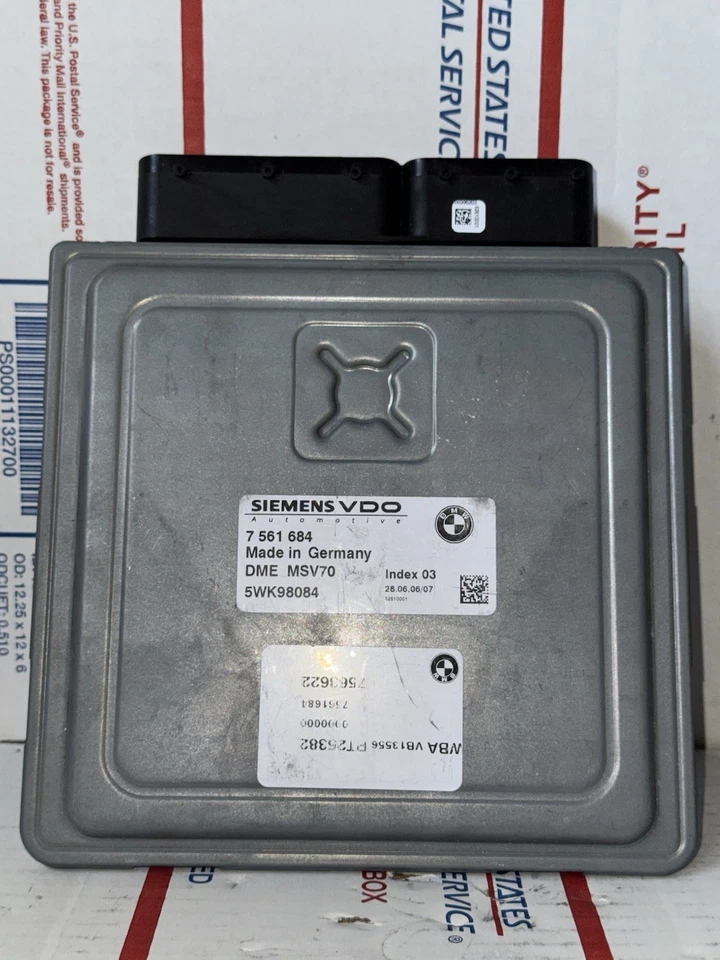 BMW 325i 330i 2006 2007 ordenador de motor 7561684 7563626 unidad de módulo de control ECU Foto 1 de 4