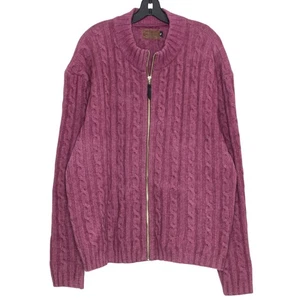 McDonald Strickjacke Zopfmuster Possum Fell Lammwolle Neuseeland Academia Reißverschluss XXL - Bild 1 von 8
