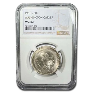 1951-S Washington Carver Half Dollar MS-66+ NGC - Picture 1 of 3