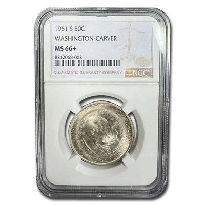 1951-S Washington Carver Half Dollar MS-66+ NGC - Image 1 of 3