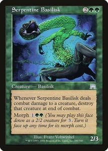 (3x) SERPENTINE BASILISK - Onslaught – MTG Magic the Gathering Card - Uncommon - Picture 1 of 5