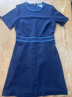 Платье женское Draper James M темно-синее Persley Ponte Fit Flare Old Money Work - Изображение 1 из 4