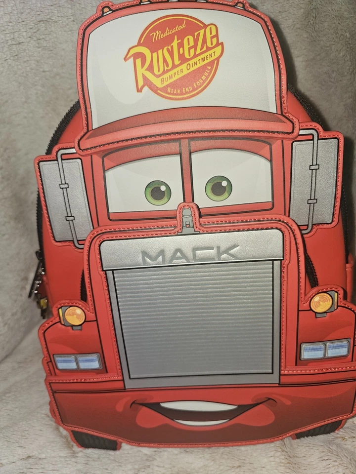Loungefly Disney Pixar Cars Mack Cosplay Glow In The Dark Mini Backpack NWT - Image 1 of 4