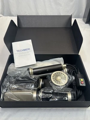 TECHMERI 6 in 1 Ionic Hair Styler and Dryer Brush with Auto Curler Nozzle - Image 1 of 4