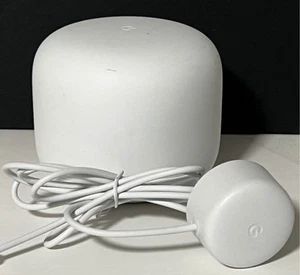 Snow White Google Nest WiFi H2D 2nd Gen Mesh AC2200 Router w/ Cable (Set of 2) - Photo 1/3