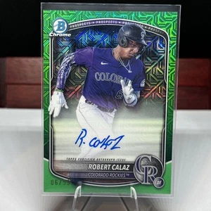 Robert Calaz - 2025 Bowman Chrome Rookie - Green Mojo - On Card Auto 💎/99 - Picture 1 of 2