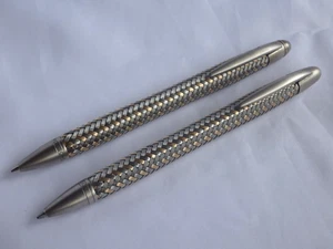 [Exc+5]PORSCHE DESIGN Tec Flex Gold&Silver metal Ballpoint Pen&Mechanical pencil - Picture 1 of 7