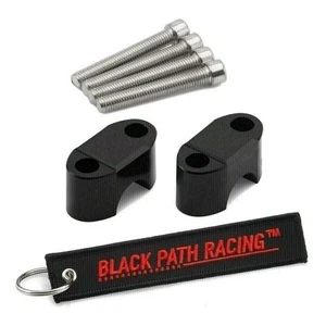 For 1989-2012 Suzuki GS500 1" Rise Anodized Black Handlebar Spacers - Picture 1 of 4