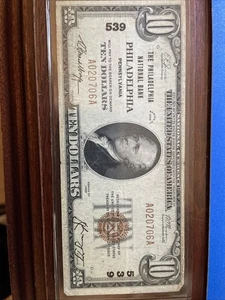 $10 1929 Philadelphia PA National Currency Federal Reserve Bank Note Bill FINE - Picture 1 of 6