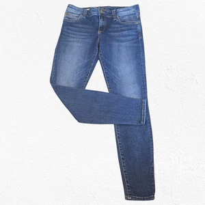KUT from the Kloth Dark Wash Toothpick Skinny Mid Rise Ankle Slim Jeans Size 4S - Picture 1 of 10