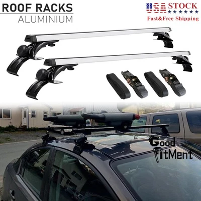 For Mazda 3 2009-2017 48'' Strap-Attached Roof Rack Cross Bars Luggage Carrier - Изображение 1 из 4
