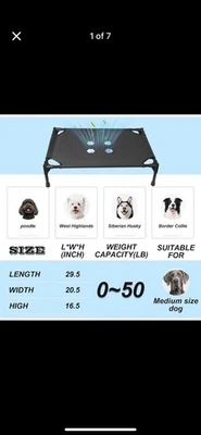 Raised Dog Bed - 29x19. New in Box - Image 1 of 4