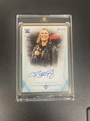2019 Topps Transcendent WWE Ronda ROUSEY AUTO /15 UFC MMA - Image 1 of 2