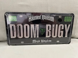 Walt Disney World Haunted Mansion Doom Bugy Car License Plate Tag NEW RETIRED - Picture 1 of 2