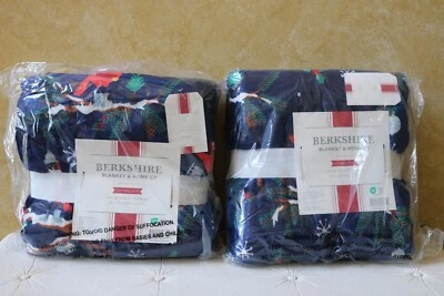 BERKSHHIRE MANTA SUAVE TERCIOPELO NAVIDAD ANIMALES TIRO Patinaje Cardenales Foto 1 de 2