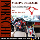 Red Carbon Fiber Abs Steering Wheel Panel Frame Trim For Porsche Panamera 10-16