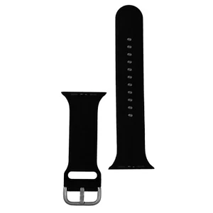 Silikon Uhrenarmband für Apple Watch 42 44mm schwarz - Bild 1 von 2