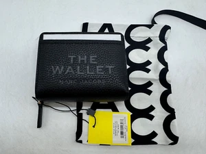 Marc Jacobs Womens The Leather Mini Compact Wallet Zip Around Snap Closure - Picture 1 of 34