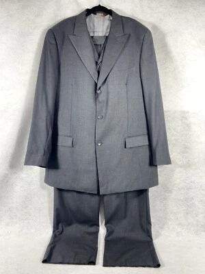 Caravelli 3PC Pantalón Traje Hombre 44L Gris Chaleco Blazer y Pantalones Foto 1 de 4