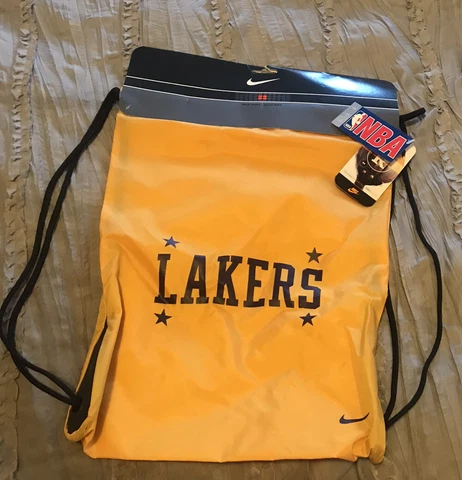 LOS ANGELES LAKERS Basketball Vintage NIKE Rewind NEW Gymsack NBA Bag KOBE ERA Cover