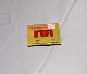 Christmas Light Bulbs 3- C7 1/2 Red Tested Work Indoor - Picture 1 of 2