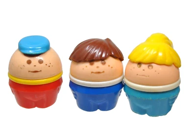 Lot of 3 Vtg Little Tikes Toddle Tots Chunky People Blonde Brown Hair - Image 1 of 2
