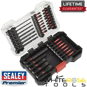 Sealey Power Tool Bit Set Premier 35pc Impact Grade Drill Screwdriver Case - Picture 1 of 4