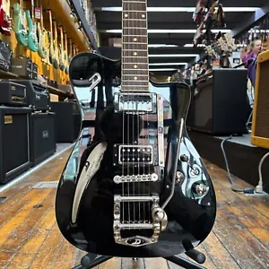 Duesenberg Caribou Semi-Hollow Electric Guitar 2015 Black w/Original Hard Case - Picture 1 of 13