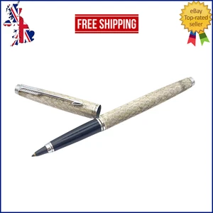 VINTAGE PARKER 35 ROLLERBALL PEN IN SILVER PLATED GUIRLANDE MADE IN FRANCE - Picture 1 of 11