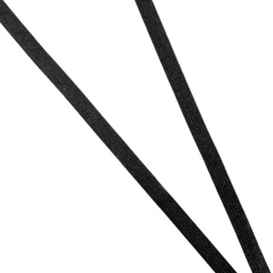 Elástico Negro 1 cm Ancho Bolsillos Cinturón Lavado Faldas (Precio=1m) - Imagen 1 de 1