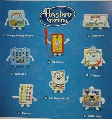 McDONALD'S Hasbro Family Classic Games 2021 Happy Food Toys o Set Foto 1 de 3