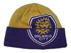 Orlando City SC Adidas Gold & Purple Acrylic Knit Cuffed Skull Beanie Hat Cap
