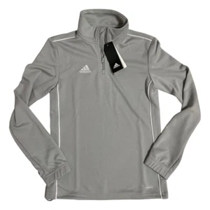 NEU ADIDAS Damen Langarm Climalite 1/4 Reißverschluss Sweatshirt Oberteil grau Gr. 2XS - Bild 1 von 5