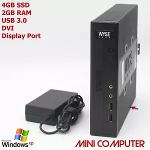 Mini Computer PC AMD 1500MHz 4GB SSD 2GB DDR3 Windows XP 7 Old Games Quake II 3 - Picture 1 of 5