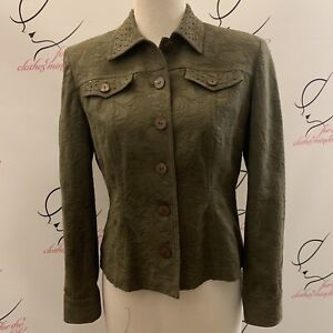 Petite Sophisticate.  Size XS. Jacquard Jacket or Shirt.  Beaded.  Lined.  DD.